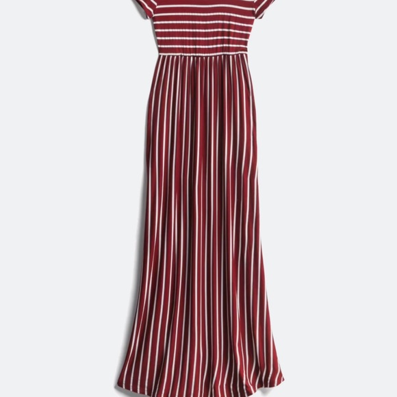 West Kei Burgundy and White Striped Dress - Picture 1 of 3
